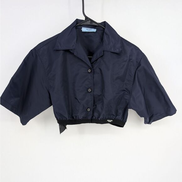 Prada Women's Dark Blue Crop Top - Picture 1 of 5